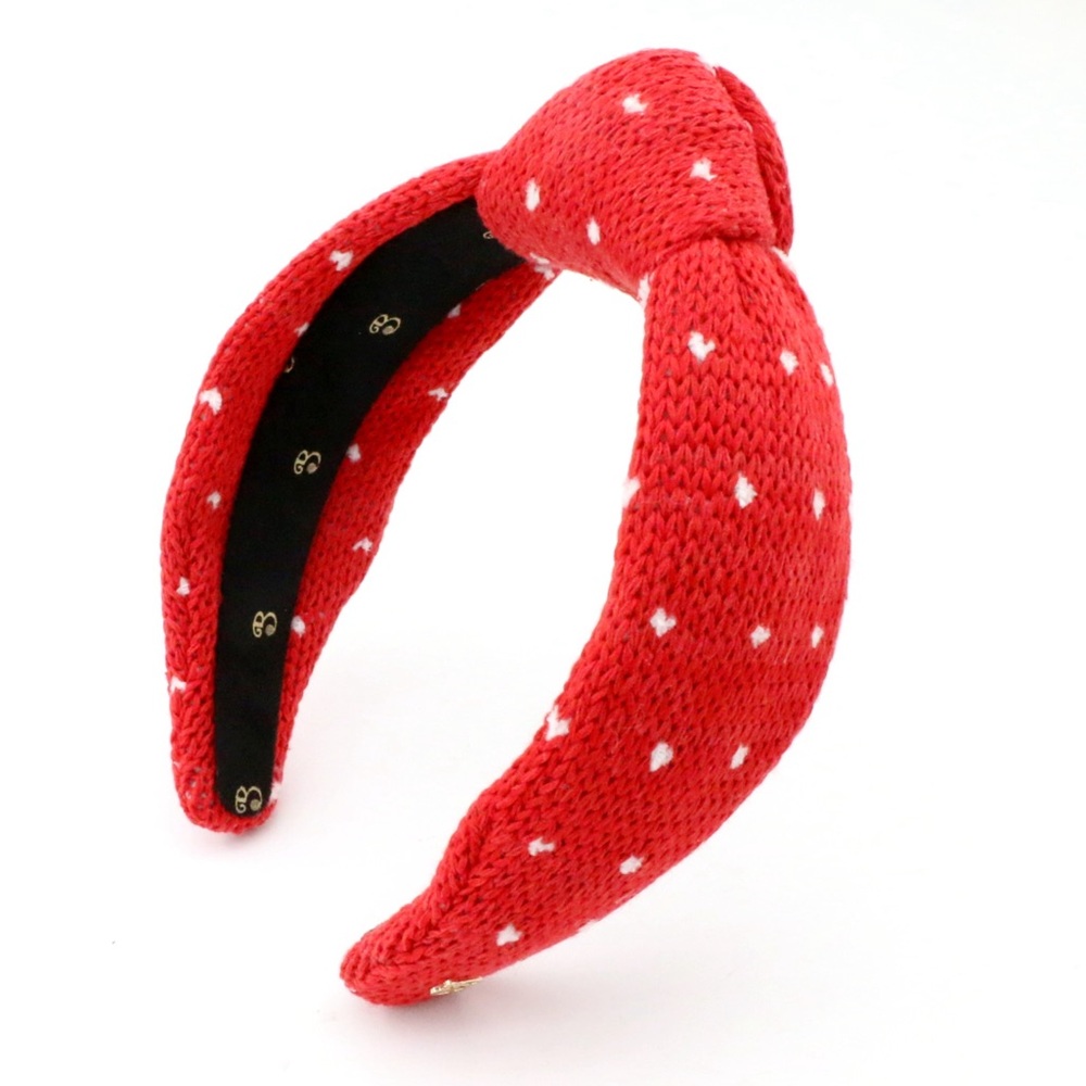 155. The Brooke Shade Sweater Weather Hearts High Knot Headband - Picture 6 of 8